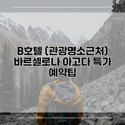 B호텔 (관광명소근처) 바르셀로나 아고다 특가 예약팁