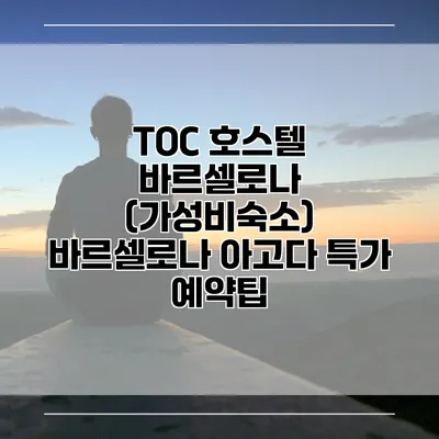 TOC 호스텔 바르셀로나 (가성비숙소) 바르셀로나 아고다 특가 예약팁