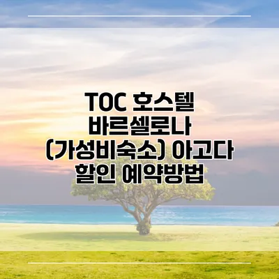 TOC 호스텔 바르셀로나 (가성비숙소) 아고다 할인 예약방법
