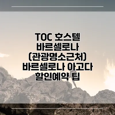 TOC 호스텔 바르셀로나 (관광명소근처) 바르셀로나 아고다 할인예약 팁