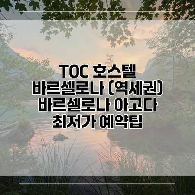 TOC 호스텔 바르셀로나 (역세권) 바르셀로나 아고다 최저가 예약팁