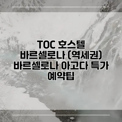 TOC 호스텔 바르셀로나 (역세권) 바르셀로나 아고다 특가 예약팁