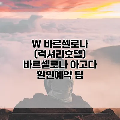 W 바르셀로나 (럭셔리호텔) 바르셀로나 아고다 할인예약 팁
