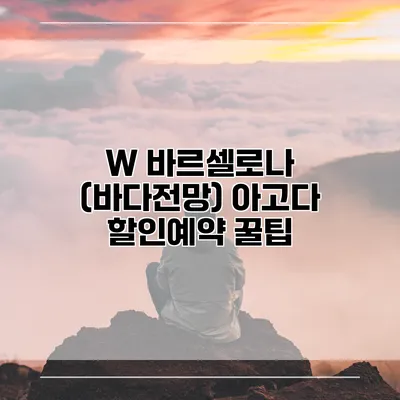 W 바르셀로나 (바다전망) 아고다 할인예약 꿀팁