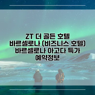 ZT 더 골든 호텔 바르셀로나 (비즈니스 호텔) 바르셀로나 아고다 특가 예약정보