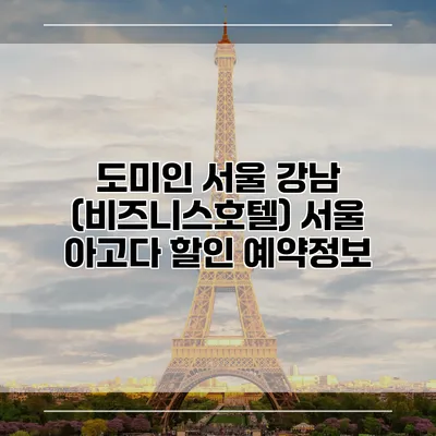 도미인 서울 강남 (비즈니스호텔) 서울 아고다 할인 예약정보