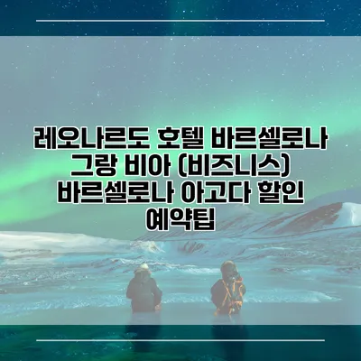 레오나르도 호텔 바르셀로나 그랑 비아 (비즈니스) 바르셀로나 아고다 할인 예약팁