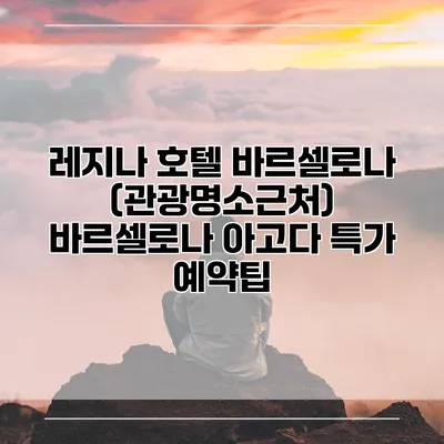 레지나 호텔 바르셀로나 (관광명소근처) 바르셀로나 아고다 특가 예약팁