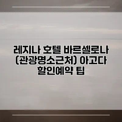 레지나 호텔 바르셀로나 (관광명소근처) 아고다 할인예약 팁