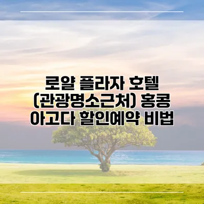 로얄 플라자 호텔 (관광명소근처) 홍콩 아고다 할인예약 비법