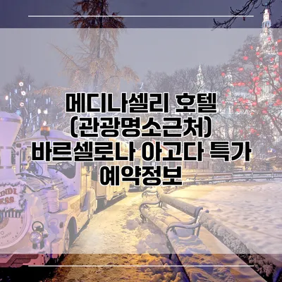메디나셀리 호텔 (관광명소근처) 바르셀로나 아고다 특가 예약정보