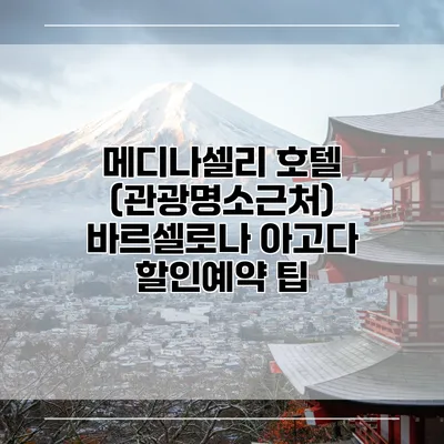 메디나셀리 호텔 (관광명소근처) 바르셀로나 아고다 할인예약 팁