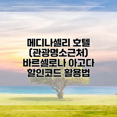 메디나셀리 호텔 (관광명소근처) 바르셀로나 아고다 할인코드 활용법