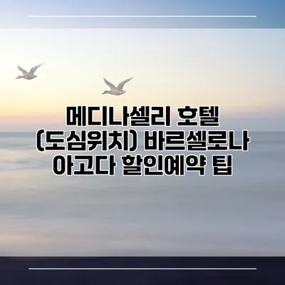 메디나셀리 호텔 (도심위치) 바르셀로나 아고다 할인예약 팁