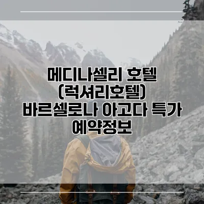 메디나셀리 호텔 (럭셔리호텔) 바르셀로나 아고다 특가 예약정보