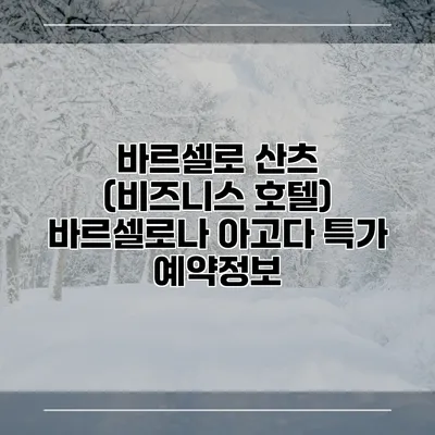 바르셀로 산츠 (비즈니스 호텔) 바르셀로나 아고다 특가 예약정보