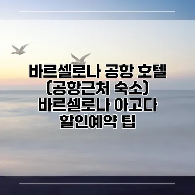 바르셀로나 공항 호텔 (공항근처 숙소) 바르셀로나 아고다 할인예약 팁