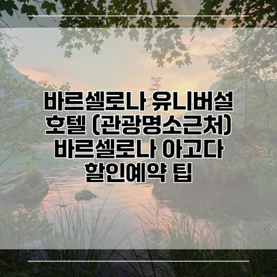 바르셀로나 유니버설 호텔 (관광명소근처) 바르셀로나 아고다 할인예약 팁