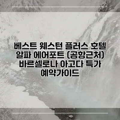 베스트 웨스턴 플러스 호텔 알파 에어포트 (공항근처) 바르셀로나 아고다 특가 예약가이드