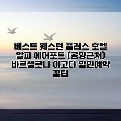 베스트 웨스턴 플러스 호텔 알파 에어포트 (공항근처) 바르셀로나 아고다 할인예약 꿀팁