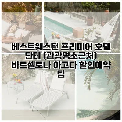 베스트웨스턴 프리미어 호텔 단테 (관광명소근처) 바르셀로나 아고다 할인예약 팁