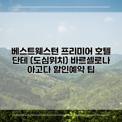 베스트웨스턴 프리미어 호텔 단테 (도심위치) 바르셀로나 아고다 할인예약 팁