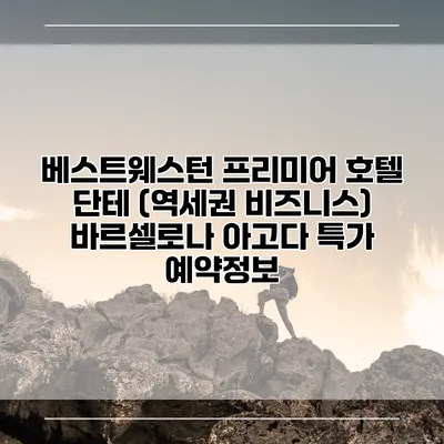베스트웨스턴 프리미어 호텔 단테 (역세권 비즈니스) 바르셀로나 아고다 특가 예약정보