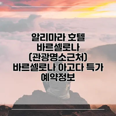 알리마라 호텔 바르셀로나 (관광명소근처) 바르셀로나 아고다 특가 예약정보