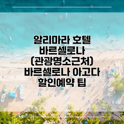 알리마라 호텔 바르셀로나 (관광명소근처) 바르셀로나 아고다 할인예약 팁