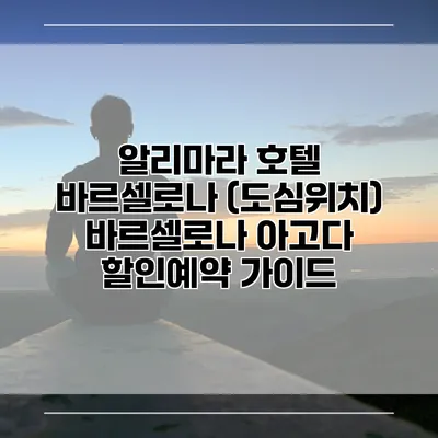알리마라 호텔 바르셀로나 (도심위치) 바르셀로나 아고다 할인예약 가이드