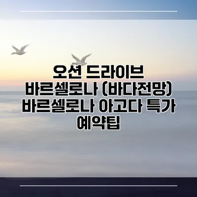 오션 드라이브 바르셀로나 (바다전망) 바르셀로나 아고다 특가 예약팁