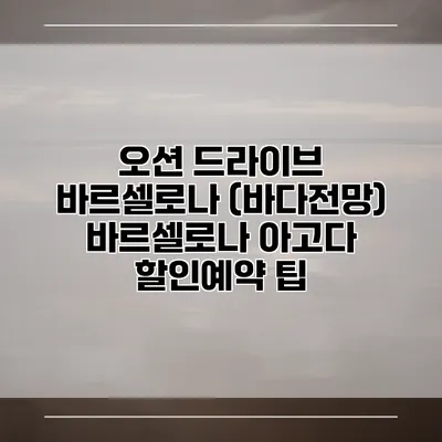 오션 드라이브 바르셀로나 (바다전망) 바르셀로나 아고다 할인예약 팁
