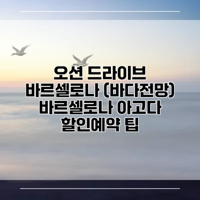 오션 드라이브 바르셀로나 (바다전망) 바르셀로나 아고다 할인예약 팁