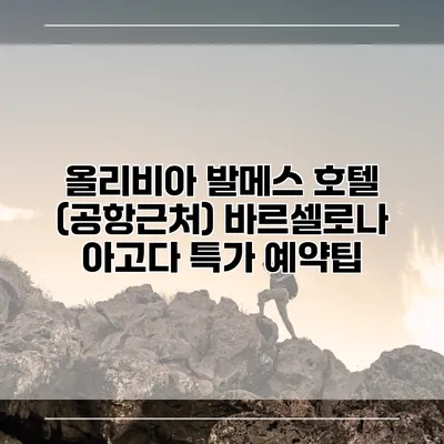 올리비아 발메스 호텔 (공항근처) 바르셀로나 아고다 특가 예약팁
