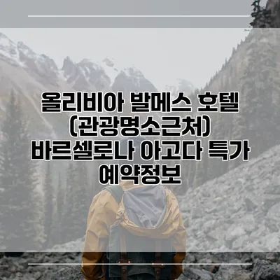 올리비아 발메스 호텔 (관광명소근처) 바르셀로나 아고다 특가 예약정보