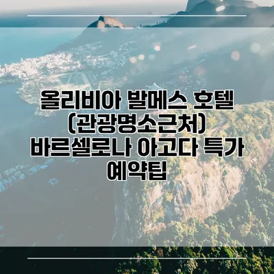 올리비아 발메스 호텔 (관광명소근처) 바르셀로나 아고다 특가 예약팁