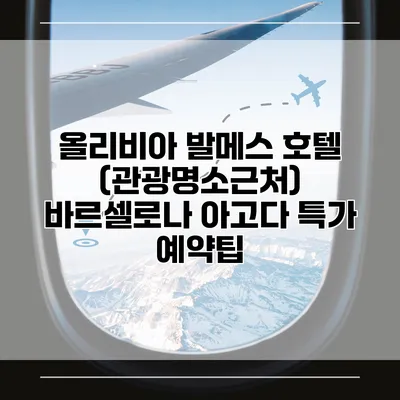 올리비아 발메스 호텔 (관광명소근처) 바르셀로나 아고다 특가 예약팁