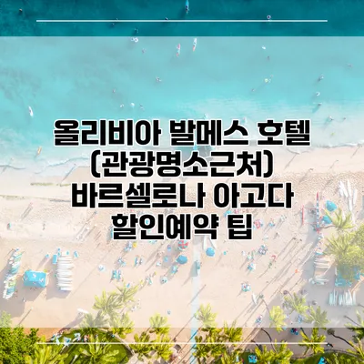 올리비아 발메스 호텔 (관광명소근처) 바르셀로나 아고다 할인예약 팁