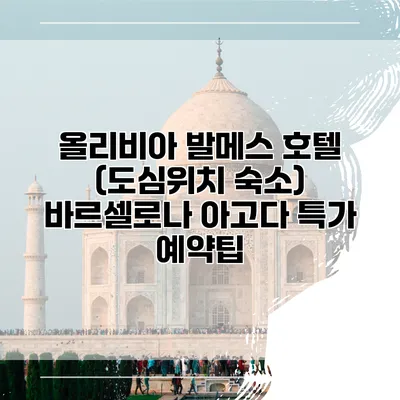 올리비아 발메스 호텔 (도심위치 숙소) 바르셀로나 아고다 특가 예약팁