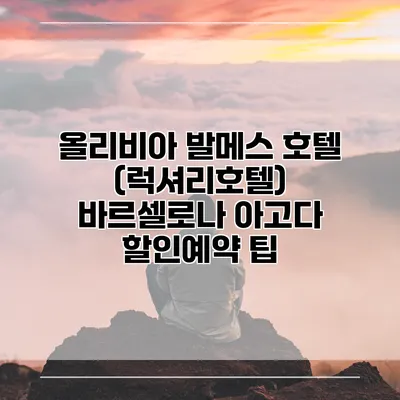올리비아 발메스 호텔 (럭셔리호텔) 바르셀로나 아고다 할인예약 팁