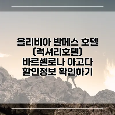 올리비아 발메스 호텔 (럭셔리호텔) 바르셀로나 아고다 할인정보 확인하기