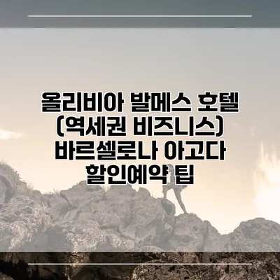 올리비아 발메스 호텔 (역세권 비즈니스) 바르셀로나 아고다 할인예약 팁