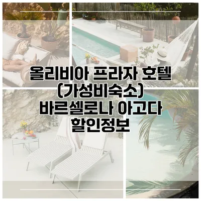 올리비아 프라자 호텔 (가성비숙소) 바르셀로나 아고다 할인정보
