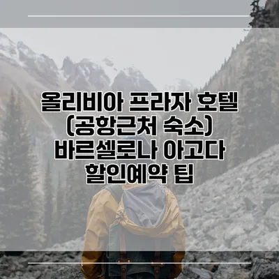 올리비아 프라자 호텔 (공항근처 숙소) 바르셀로나 아고다 할인예약 팁