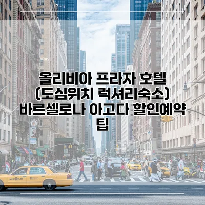 올리비아 프라자 호텔 (도심위치 럭셔리숙소) 바르셀로나 아고다 할인예약 팁