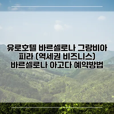유로호텔 바르셀로나 그랑비아 피라 (역세권 비즈니스) 바르셀로나 아고다 예약방법
