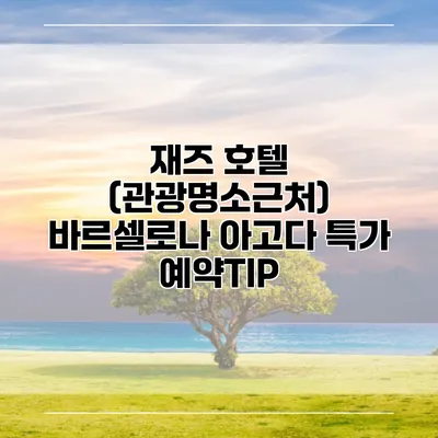 재즈 호텔 (관광명소근처) 바르셀로나 아고다 특가 예약TIP