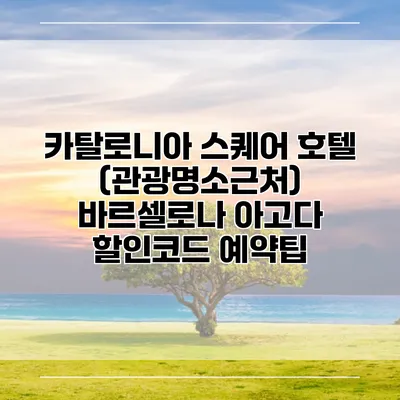 카탈로니아 스퀘어 호텔 (관광명소근처) 바르셀로나 아고다 할인코드 예약팁