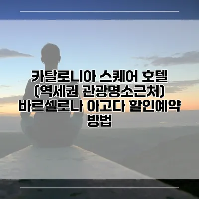 카탈로니아 스퀘어 호텔 (역세권 관광명소근처) 바르셀로나 아고다 할인예약 방법