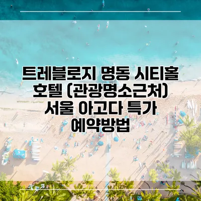 트레블로지 명동 시티홀 호텔 (관광명소근처) 서울 아고다 특가 예약방법